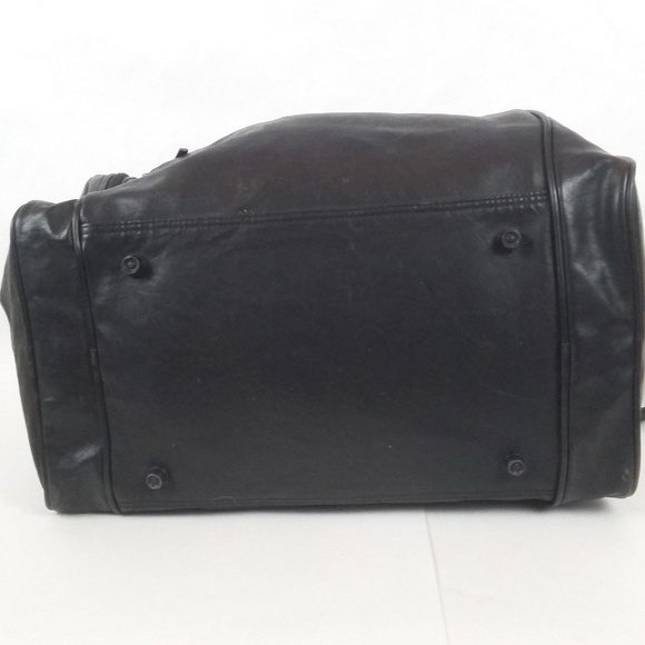 Vintage Wilson Black Leather Duffel Gym Bag - Picture 8 of 8